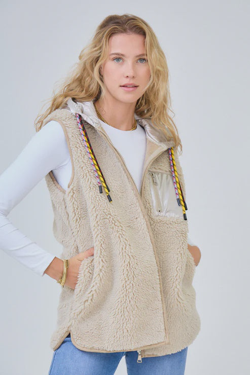 GIOVANNI PARIS MILA - Sleeveless faux fur vest