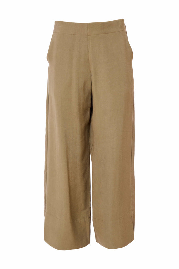 NAYA Wide leg crop trouser with slit at hem