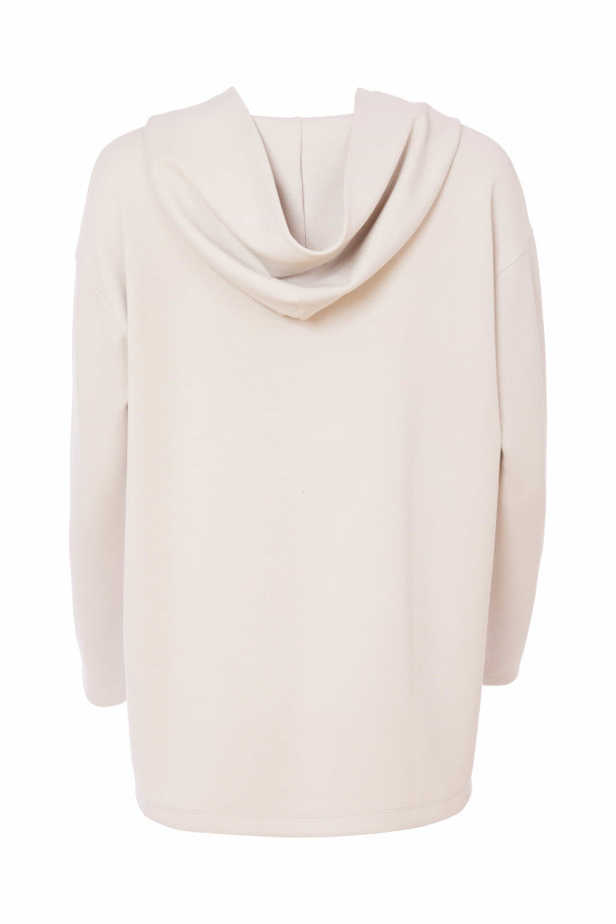 NAYA Hooded top with wrap over neckline with side vent