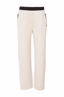 NAYA Pull up trouser with contrast panel at side seam & zip pocket