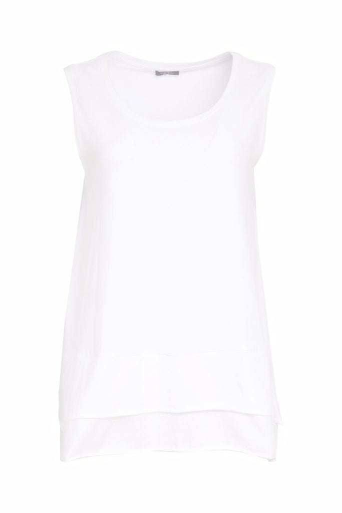 NAYA Cami Top With Raw Hem band And Vent In Back Panel