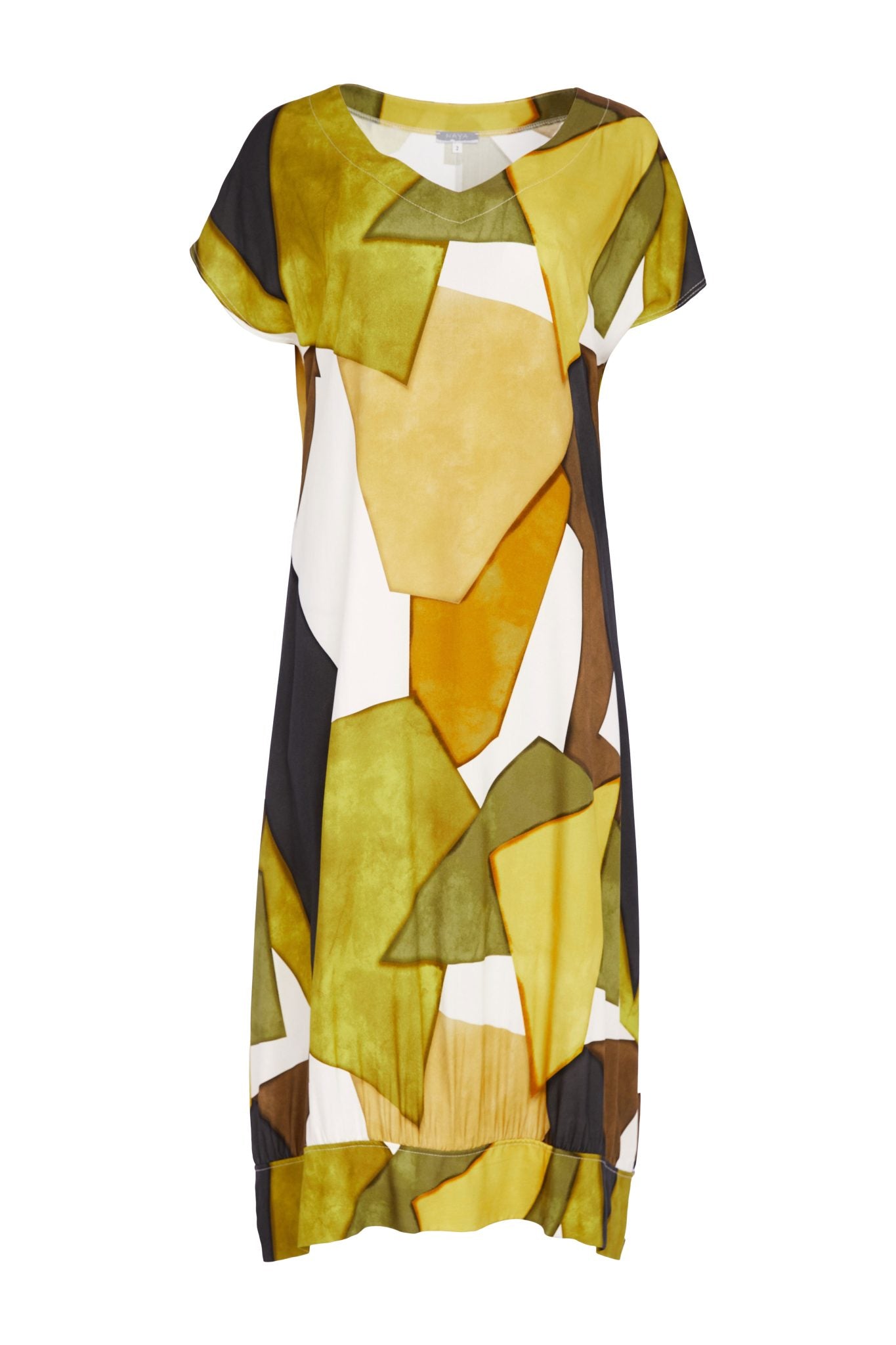 NAYA Multi Colour Graphic Print Vee Neck Dress