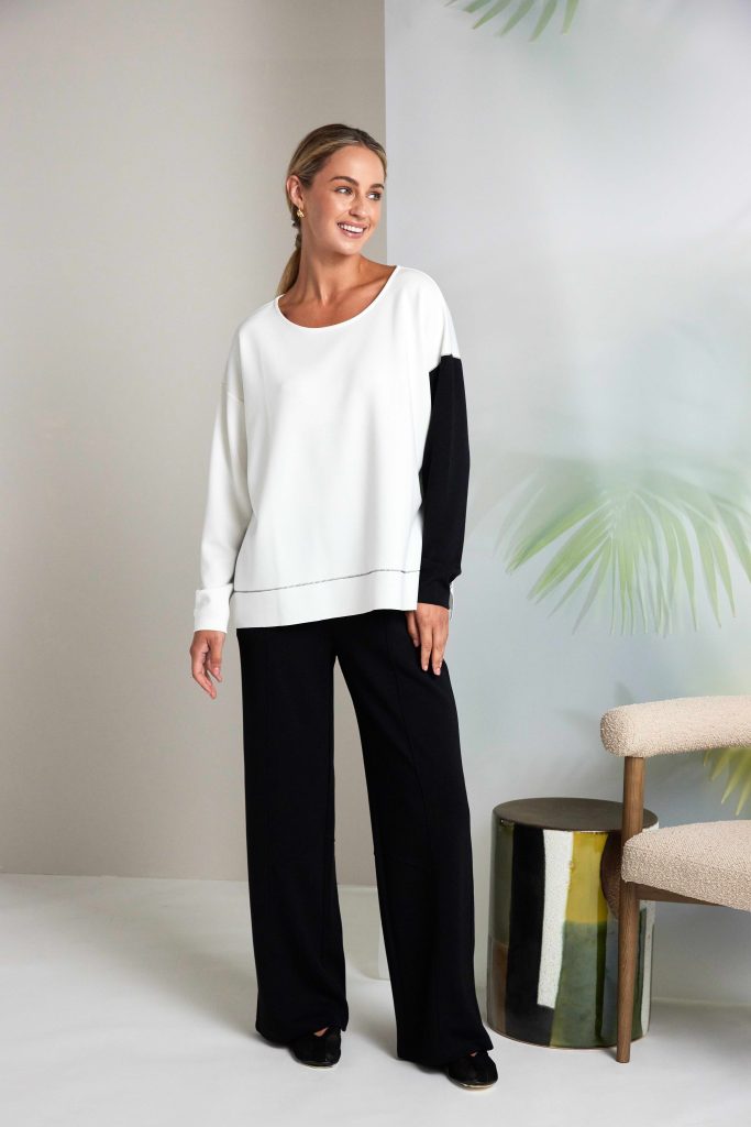 NAYA Sweatshirt With Colour Block Sleeve