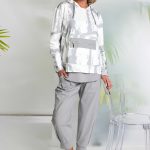 NAYA Graphic Print Hooded Top With Zip Pocket