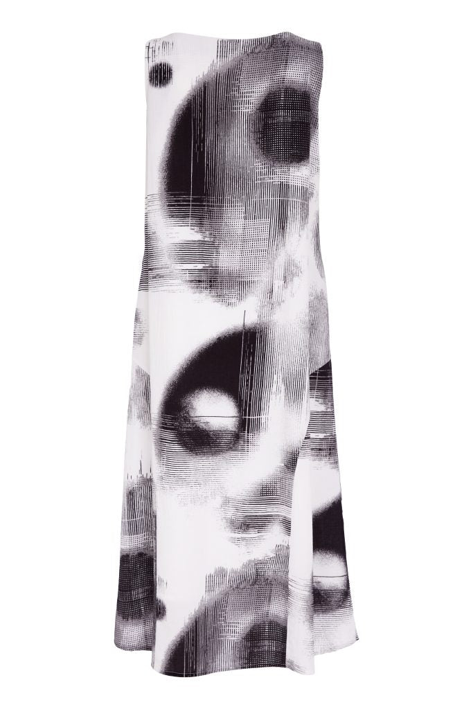 NAYA Border Print Round Neck Dress