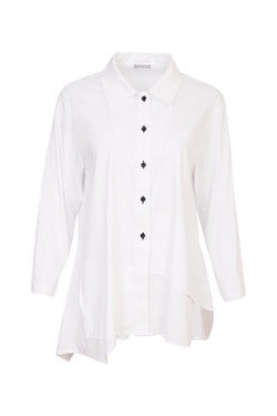 NAYA Cotton Shirt uneven hemline