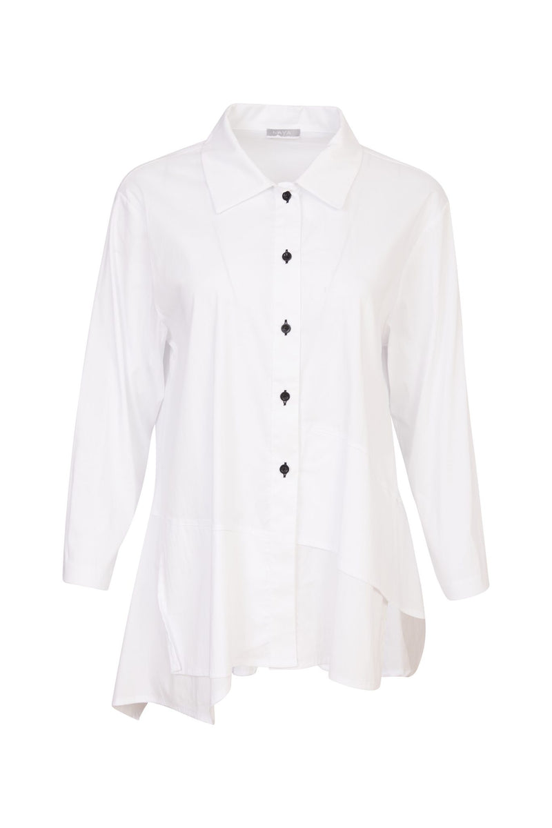 NAYA Cotton Shirt uneven hemline