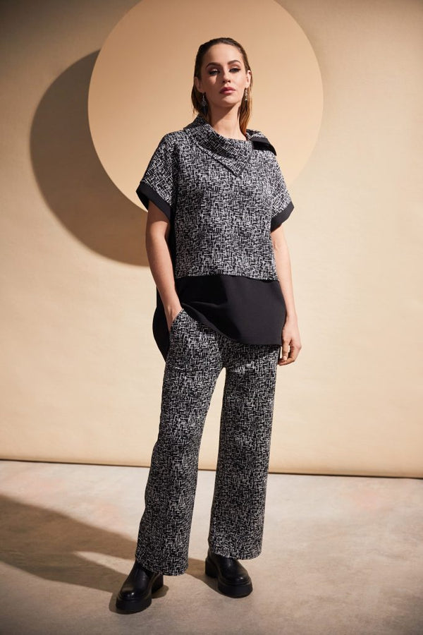 NAYA Wool mix print trouser