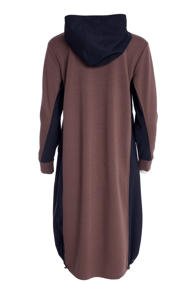 NAYA Wide Dress with contrast hood side panels  and pocket detail