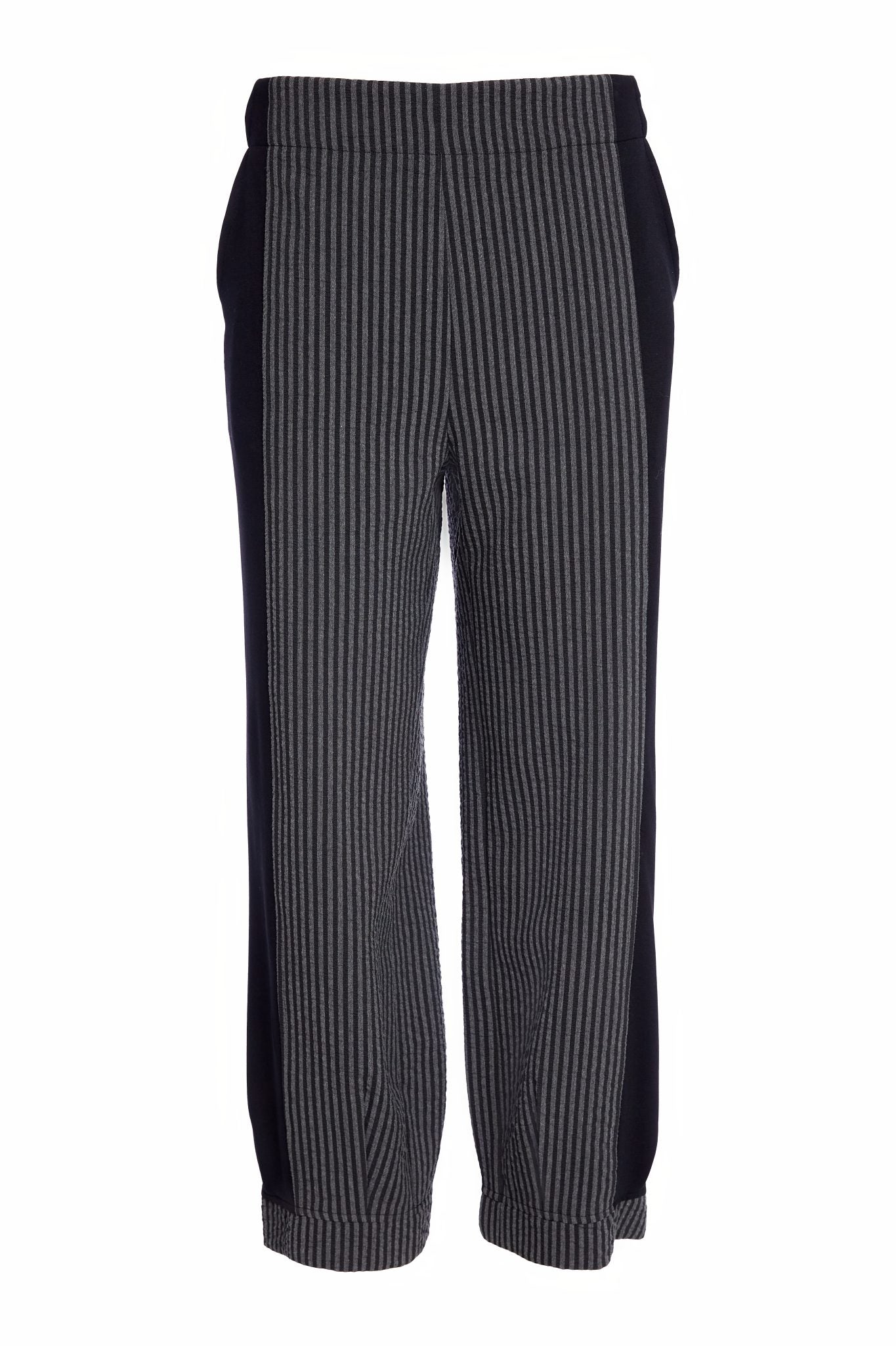 NAYA Stripped trouser with contrast side  panels and hem cuff