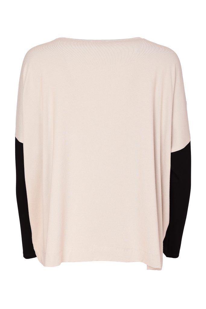 NAYA Placement Print Top With Front Angle Seam