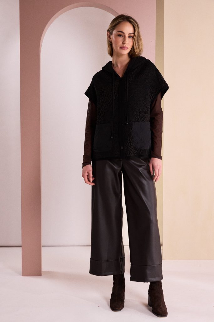 NAYA Jaquard Hooded Waistcoat