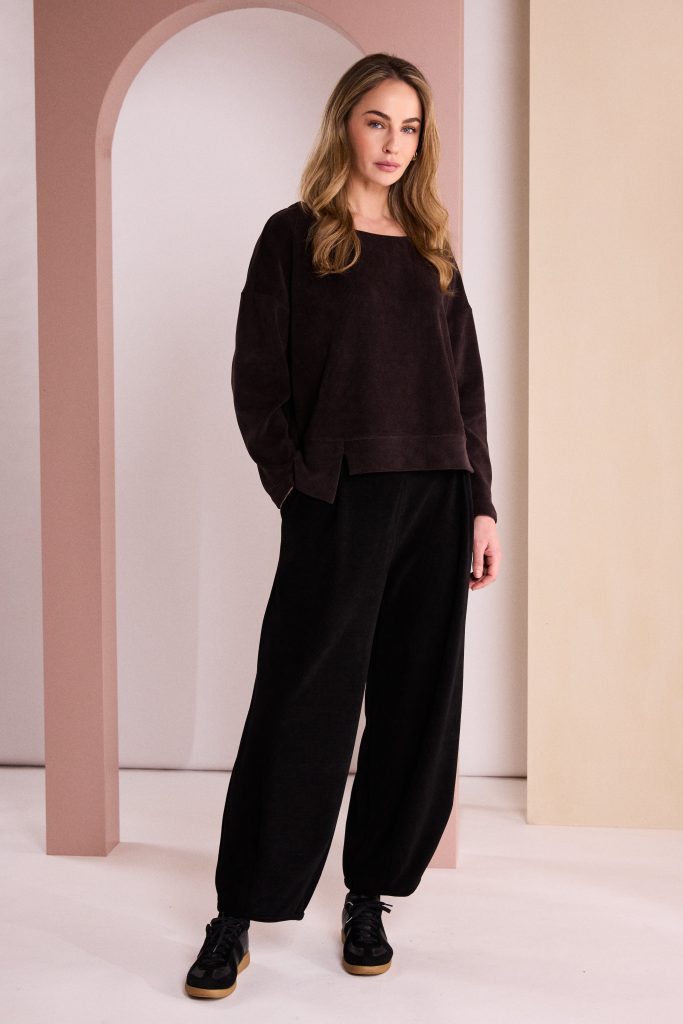 NAYA Ribbed Round Neck Top