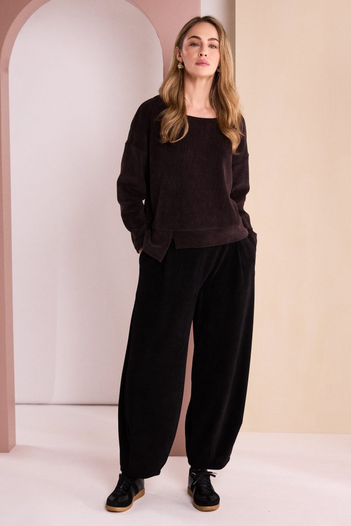 NAYA Ribbed Round Neck Top