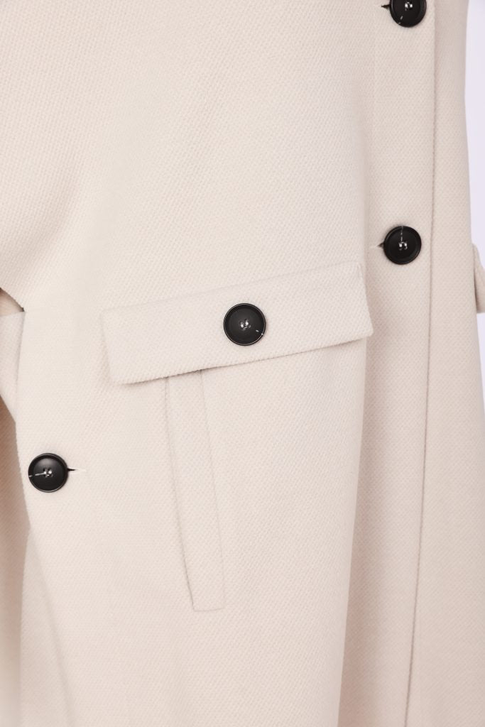NAYA High Neck Button Through Jacket With Pocket Flap