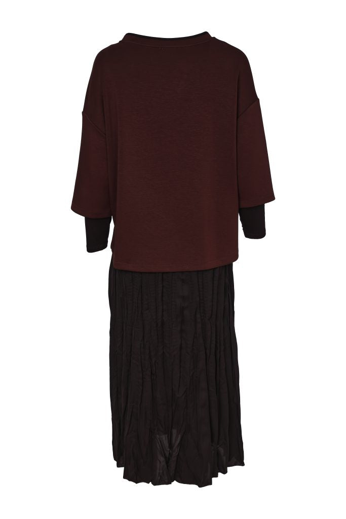 NAYA Two Piece Crushed Dress With Overtop