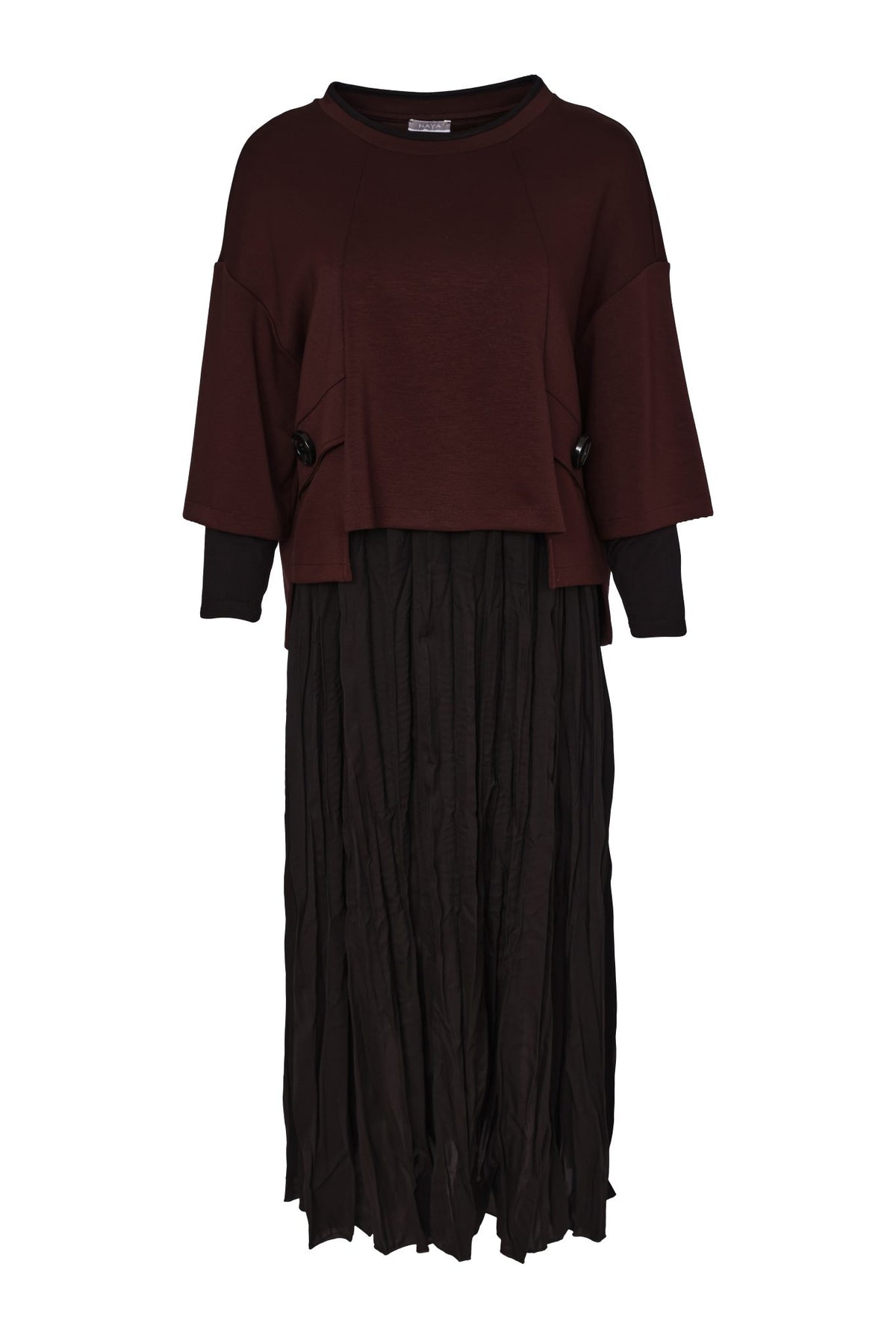 NAYA Two Piece Crushed Dress With Overtop