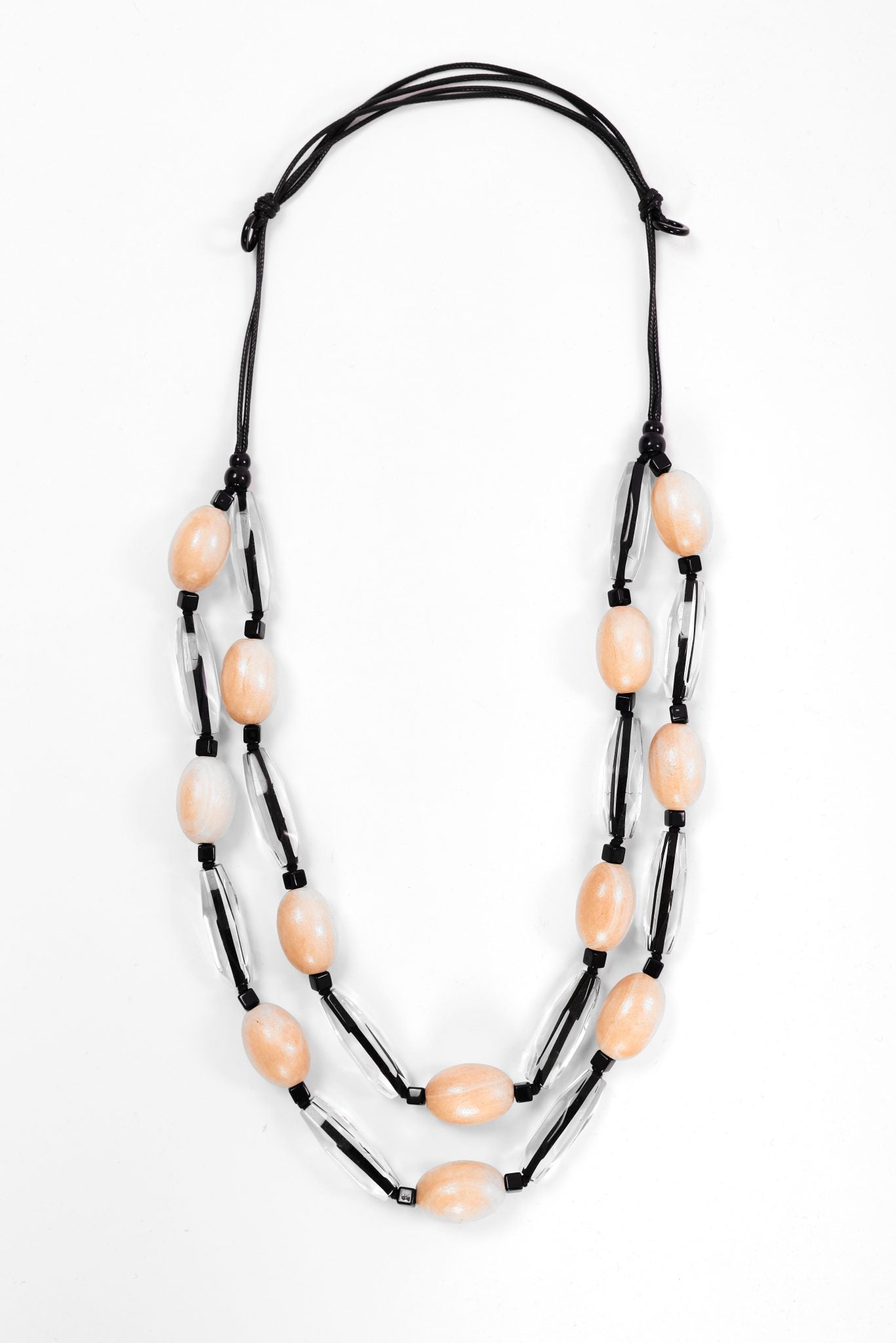 NAYA Clear Bead Necklace With Colour Bead