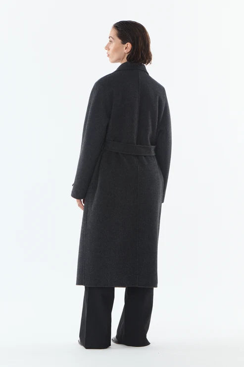 Giovanni Pairs OLIVE - Blended wool and cashmere coat
