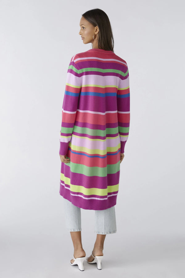 OUI  KNITTED COAT WITH COTTON AND VISCOSE