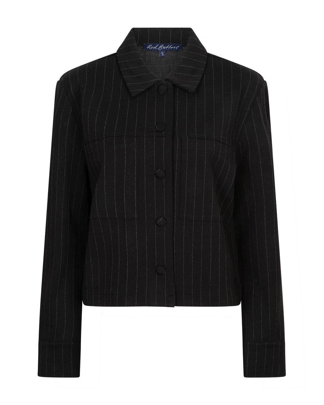 Red Button Jacket Punta Pinestripe