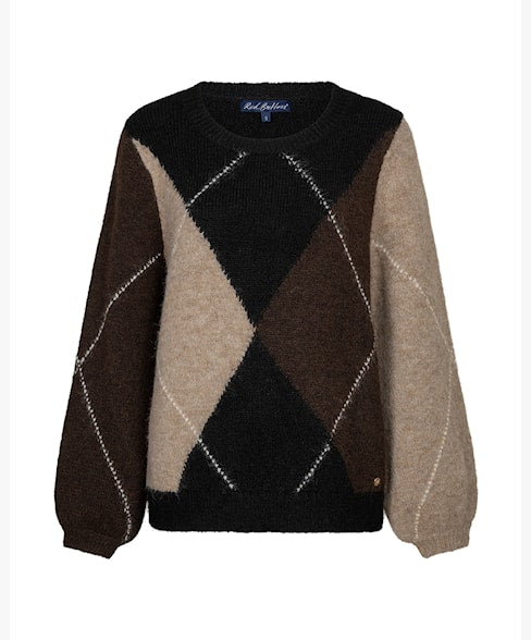 Red Button Argyle sweater
