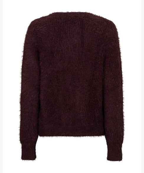Red Button Cardigan fuzzy
