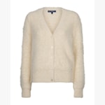 Red Button Cardigan fuzzy