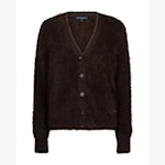 Red Button Cardigan fuzzy