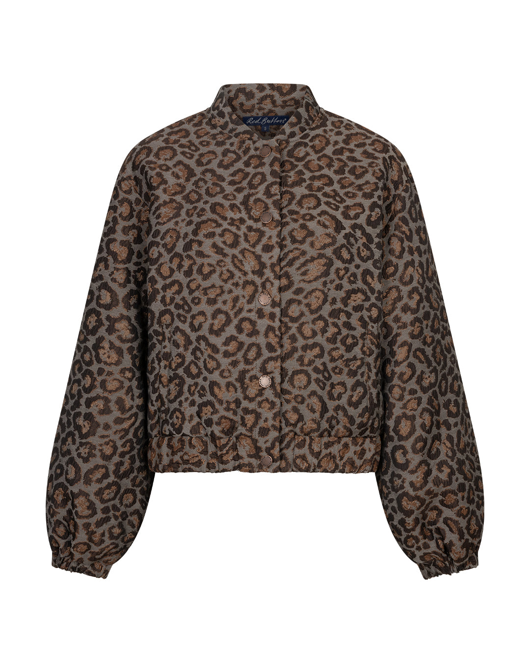 Red Button Bomber jacquard lurex grey brown