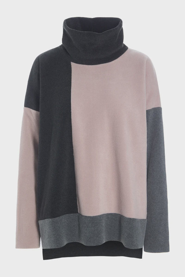 Henriette Steffensen Sweater Patch Grey/Nude/SB