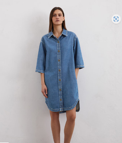 Marc O'Polo Regular denim dress made from organic cotton lyocell mix