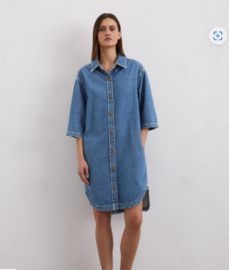 Marc O'Polo Regular denim dress made from organic cotton lyocell mix