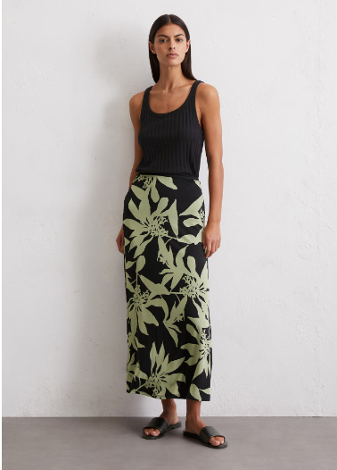 Marc O'Polo A-line jersey skirt made from a stretchy viscose blend