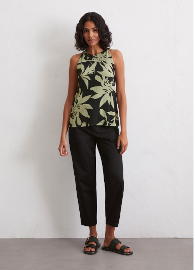 Marc O'Polo Sleeveless top flared made from stretchy viscose fabric