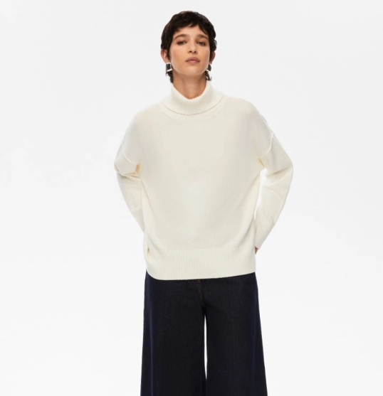 IBLUES OVERSIZED POLO-NECK SWEATER