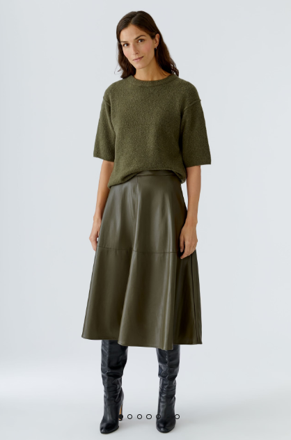 OUI A-Line Skirt Leather Look