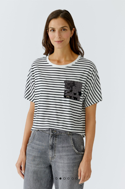 OUI T-shirt - white black