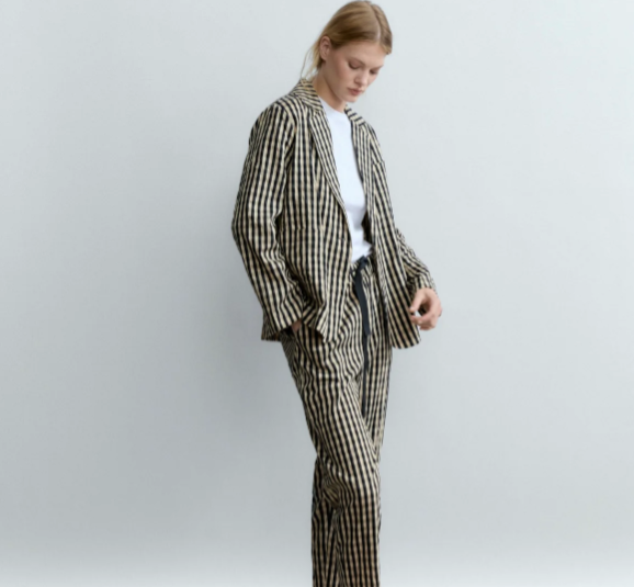 Psophia MINI GINGHAM OVERSHIRT BLAZER