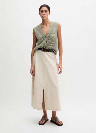 Marc O'Polo Sleeveless cardigan slim made from ribbon yarn