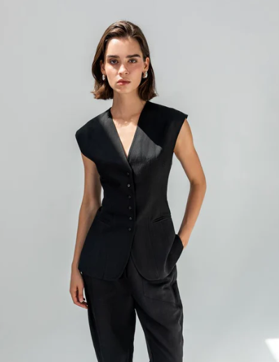 Kameya Black Waistcoat