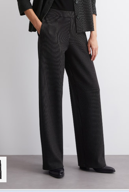 Marc O'Polo Relaxed jersey pinstripe trousers made from a soft organic cotton blend