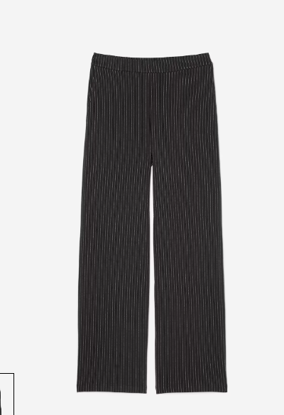 Marc O'Polo Relaxed jersey pinstripe trousers made from a soft organic cotton blend