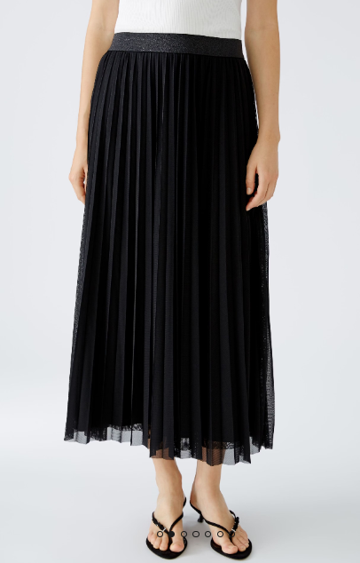 OUI Maxi skirt meshplissée