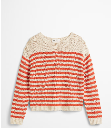 Marc O'Polo Striped sweater loose made from an organic cotton blend