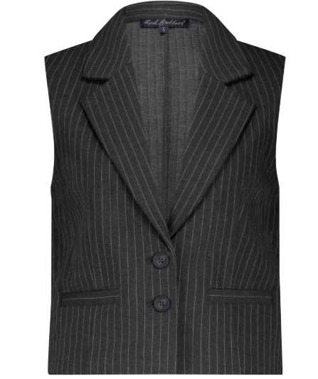 Red Button Waistcoat Punta Pinstripe
