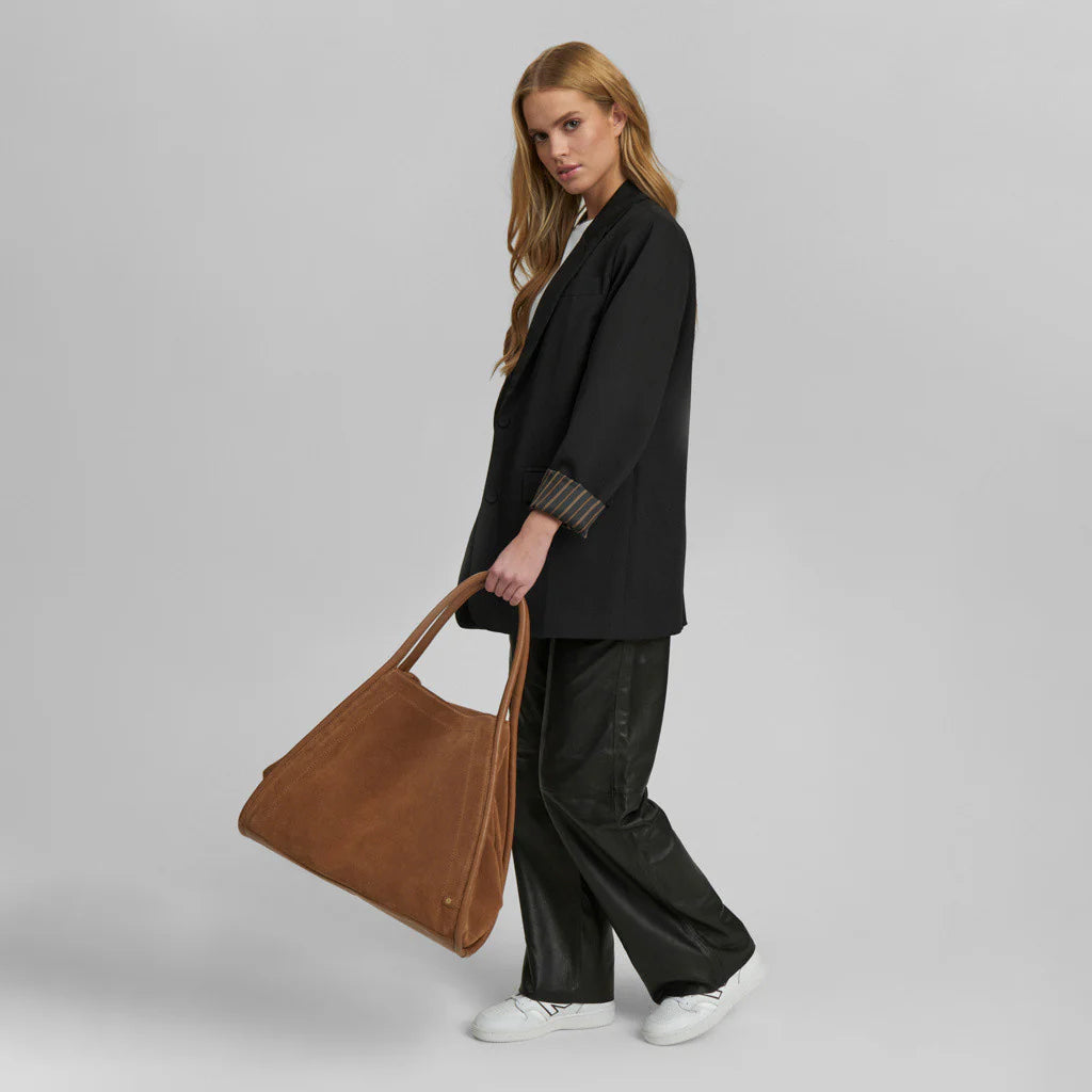DEPECHE Suede Shopper Bag