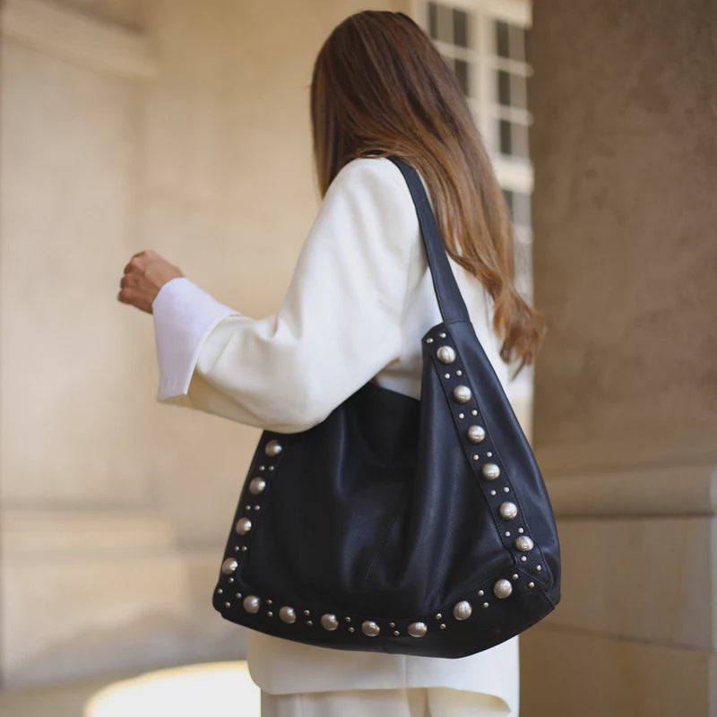 DEPECHE Shopper with studs