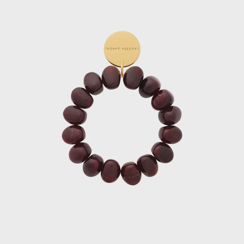 Vanessa Baroni Stone Flex Bracelet Bordeaux