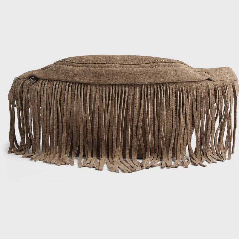 DEPECHE Suede bumbag with fringes